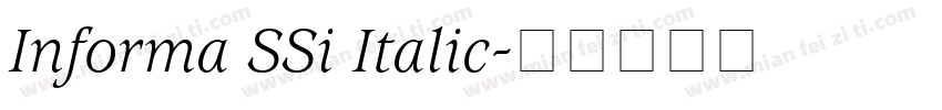 Informa SSi Italic字体转换